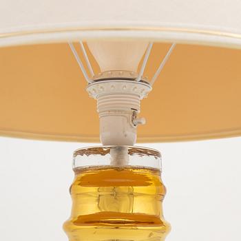 Gustaf Leek, a glass table lamp, 1960's, signed.