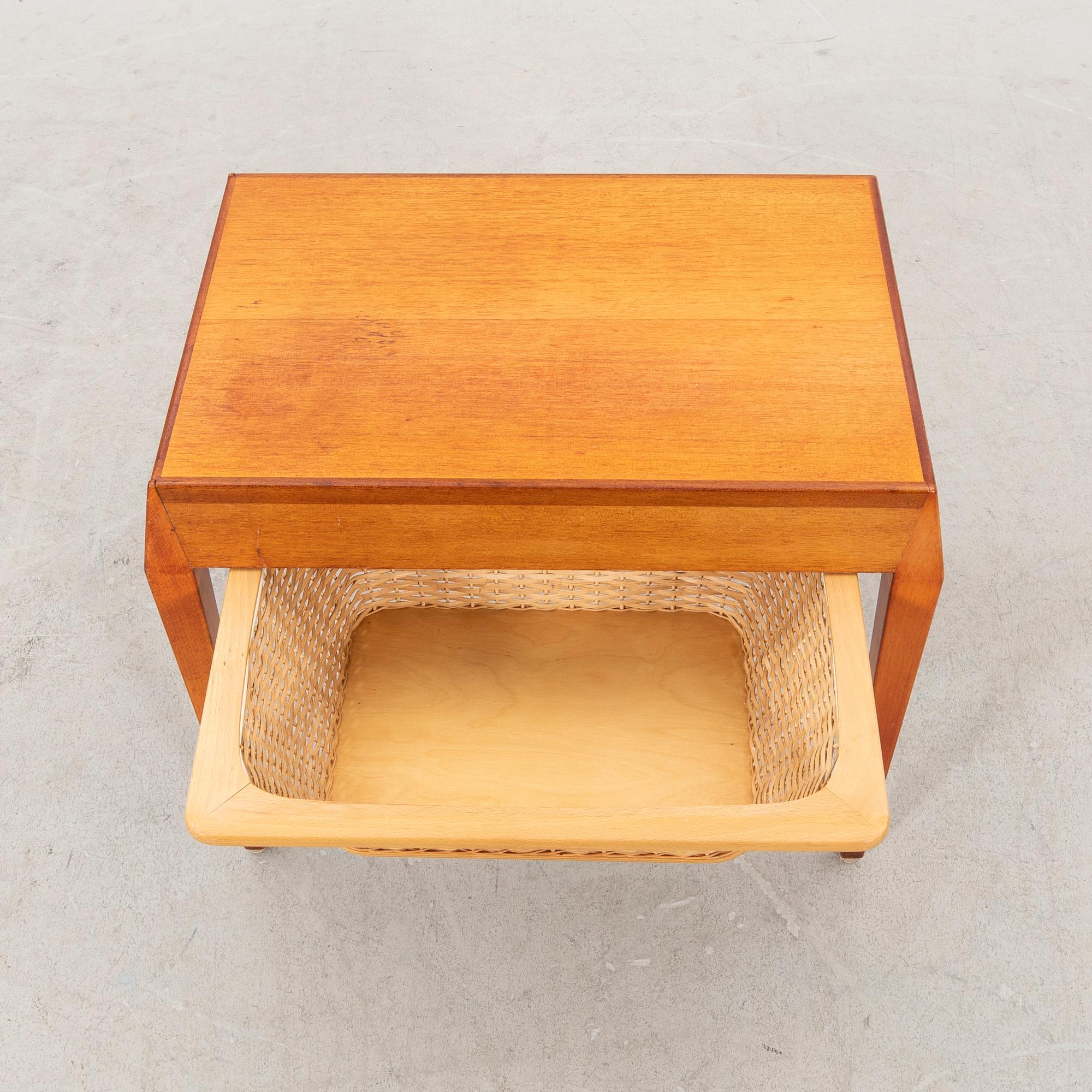 Severin Hansen, a teak and rattan sewing table.