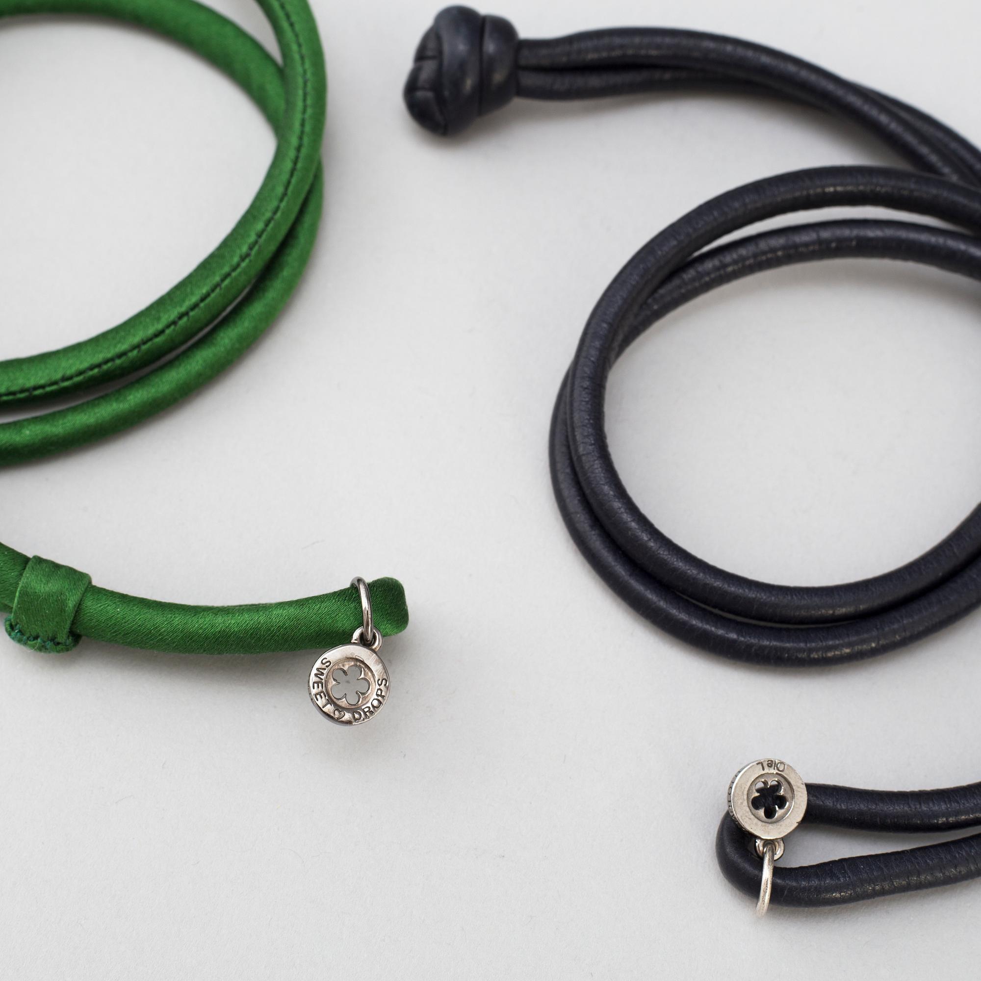 2 bracelets, "Sweet drops" Ole Lynggaard, design Charlotte Lynggaard,Copenhagen.