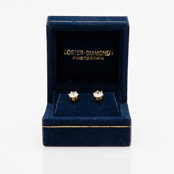 ÖRHÄNGEN, briljantslipade diamanter, 18K guld. Coster Diamonds.