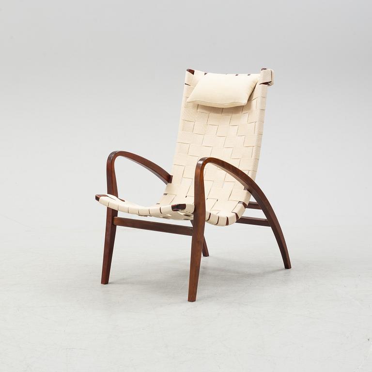Bruno Mathsson, fåtölj, "Gräshoppan", Mathsson International, Värnamo, 1992.