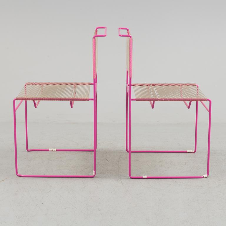 CHAIRS, a pair, "Fly Line" by CMP-padova Italy, second half of the 20th century. Signed with label.