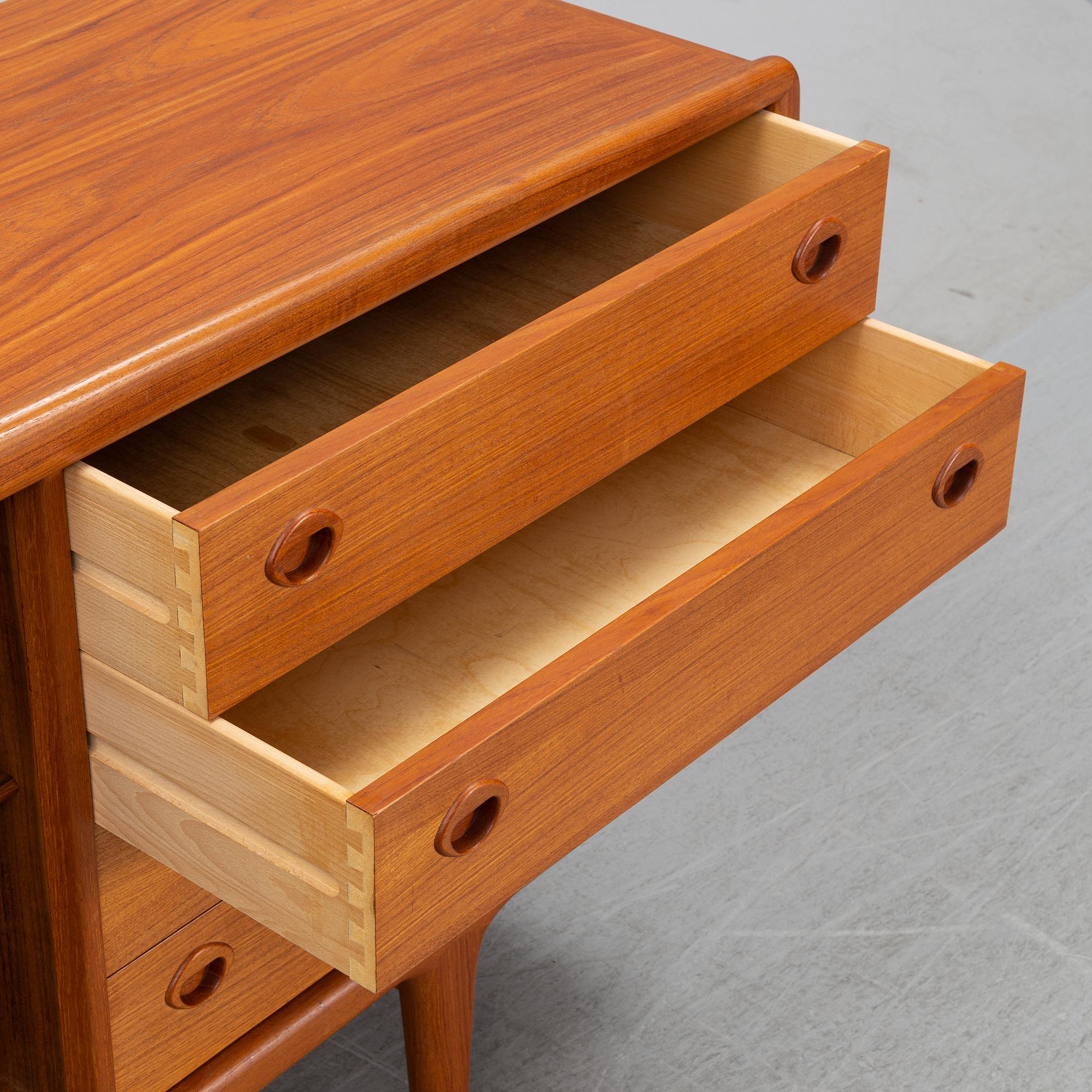 A teak veneered sideboard by H.P Hansen, IMHA, Denmark, second half of the 20th century.