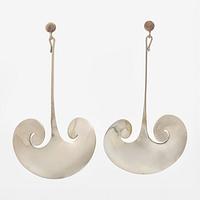 Vivianna Torun Bülow-Hübe, A pair of earrings, sterling silver, for Georg Jensen, Denmark.