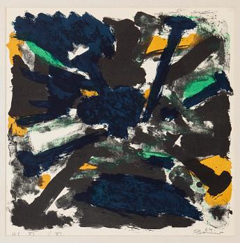 OLLE BONNIÉR, 3 litografier, triptyk. Signerade, numrerade XI/XL. Daterade 1964.