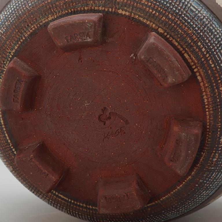 A Wilhelm Kåge 'Farsta' stoneware jar and cover, Gustavsberg Studio 1956.