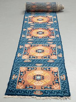 MATTO, fourteen squares, an antique Ningxia, China late Qing, ca 822 x 60 cm.