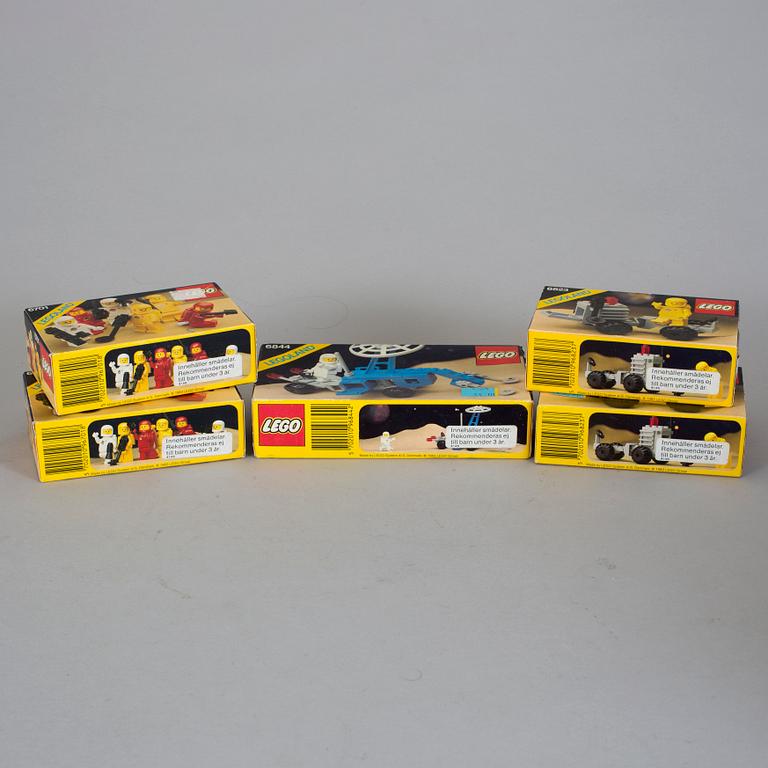 LEGO, 5 stycken rymd-set i förpackningar, 1983.