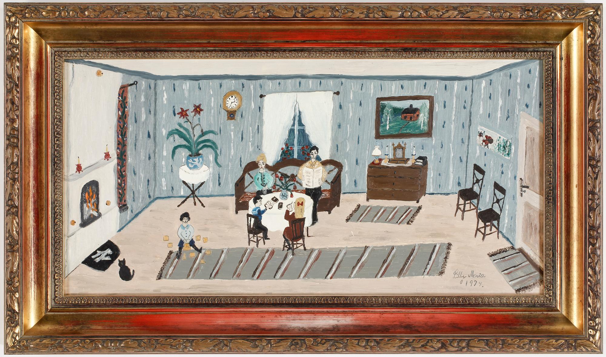 LILLY MARIA KARLSSON, olja på pannå, signerad, daterad 1974.