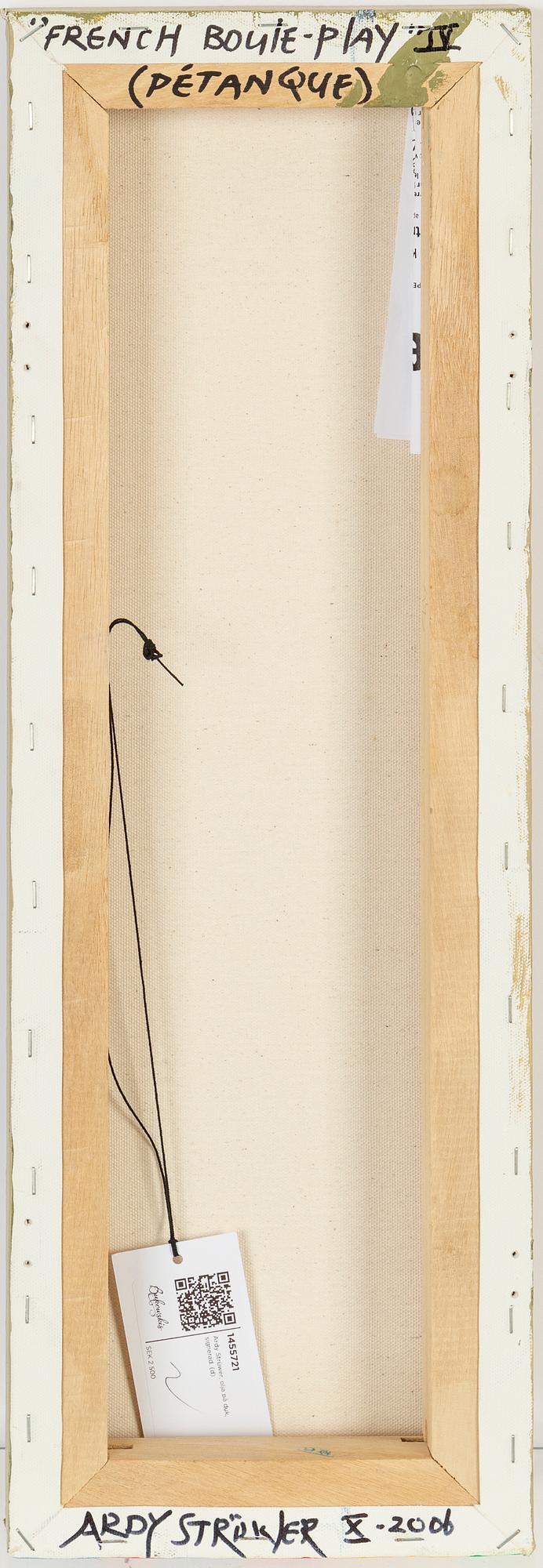 Ardy Strüwer, collage/olja på duk, signerad samt daterad 2006 a tergo.