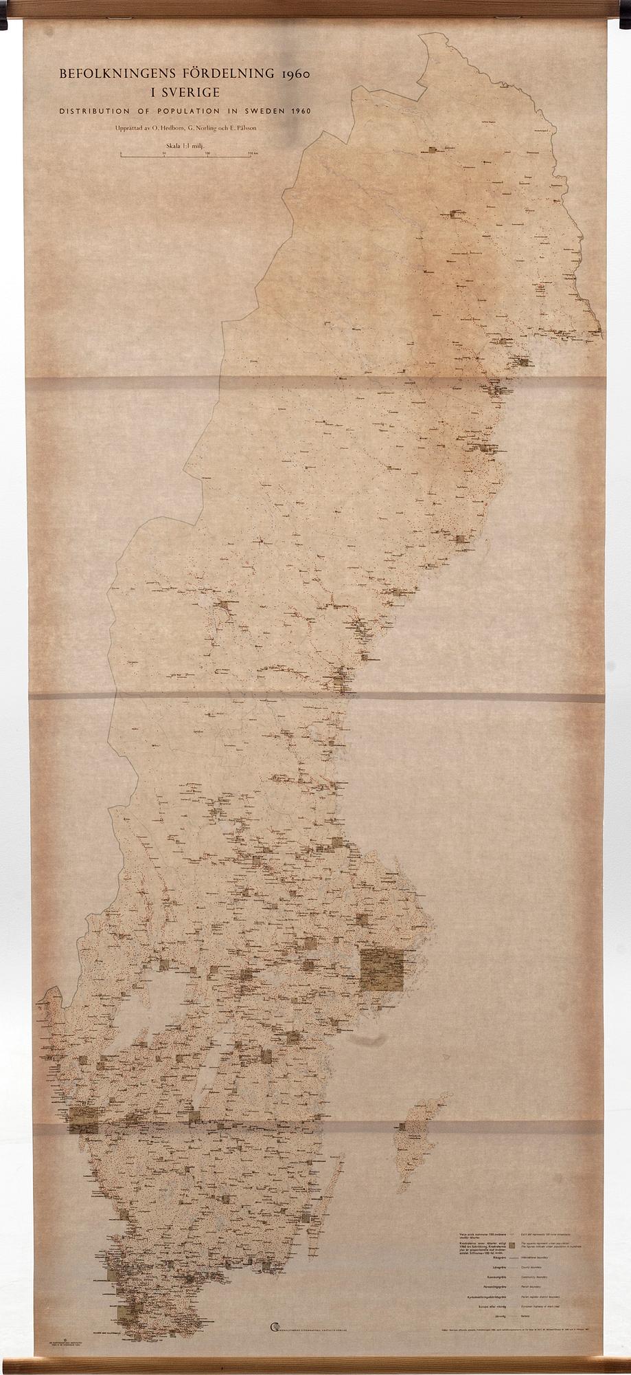 SKOLKARTOR, "Sverige" resp "Öresund". 1900-talets andra hälft.