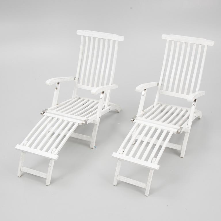 Deck chairs, a pair, Brafab, 21st century.