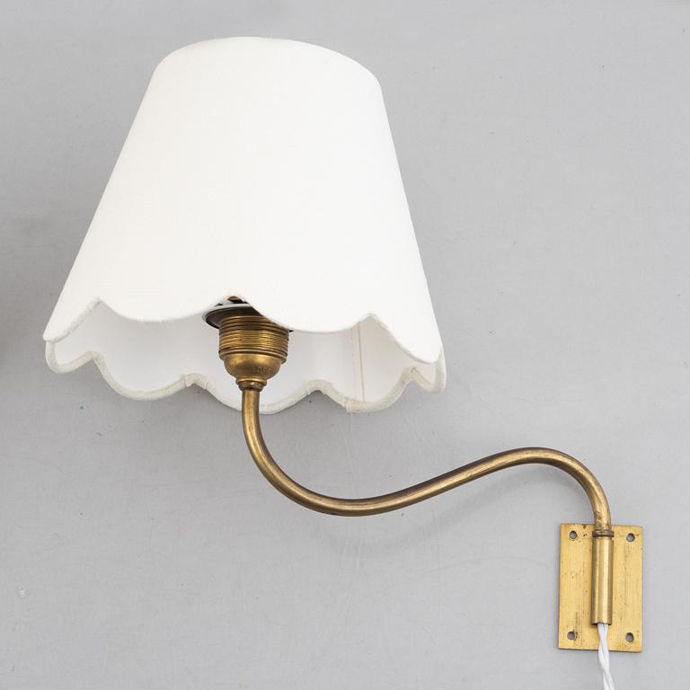Harald Notini, vägglampor ett par, modell "8568", Arvid Böhlmarks Lampfabrik, 1940-50-tal.