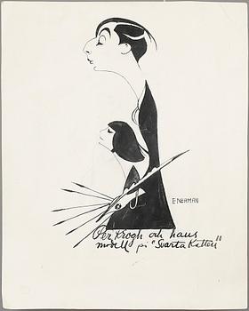 EINAR NERMAN, tuschteckning, signerad.