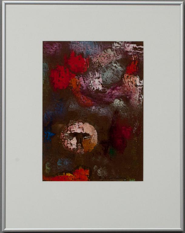 MERJA-MIA LAAKSONEN, blandteknik, sign. och dat. 1973.