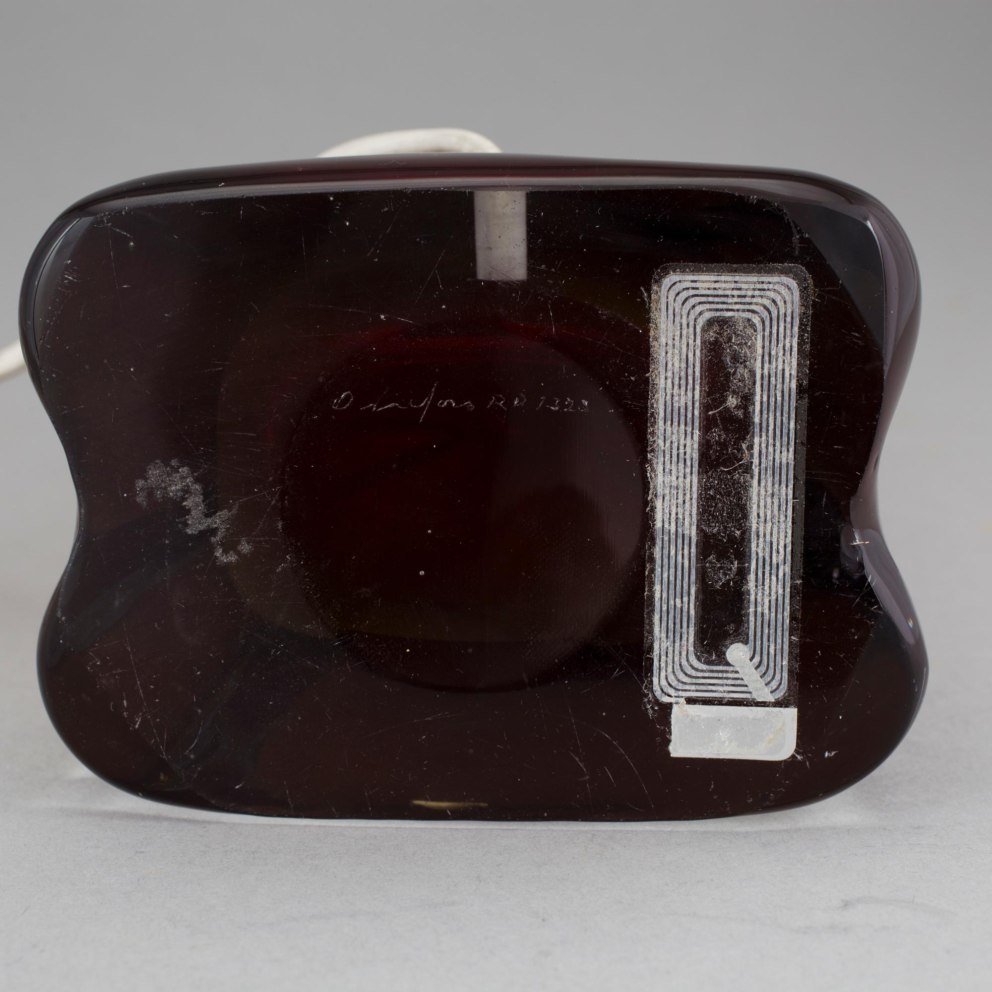 BORDSLAMPA, glas. Carl Fagerlund, Orrefors, 1960-tal.