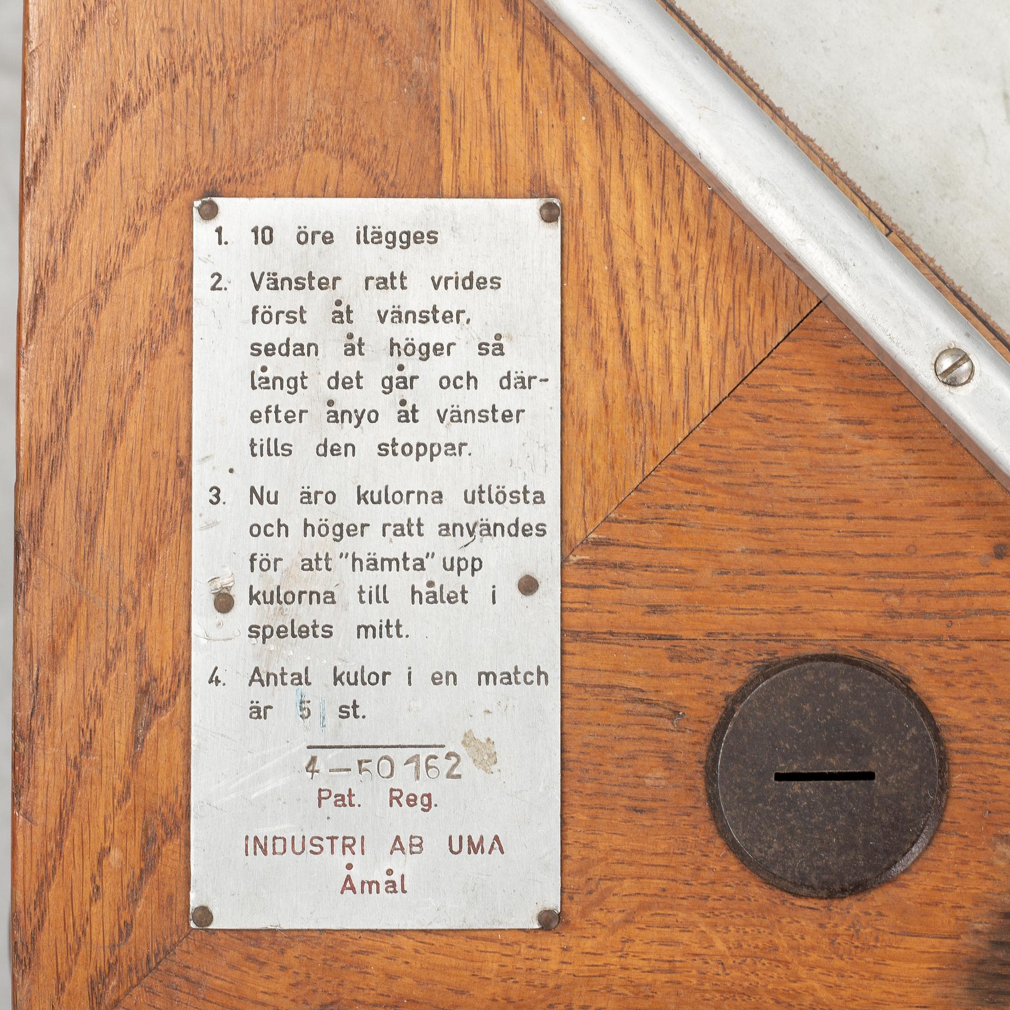 Kulspel, AB UMA Åmål.