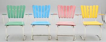 TRÄDGÅRDSMÖBEL, 5 delar, 1900-tal.