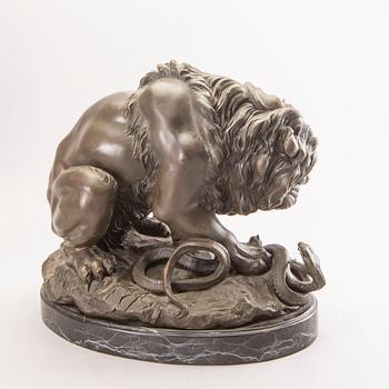 Antoine Louis Barye, after signed bronze sculpture.