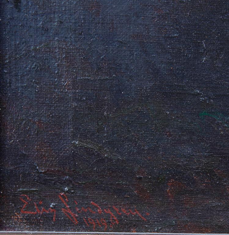 LINDGREN, ELIN. Olja på duk, sign o dat 1919.