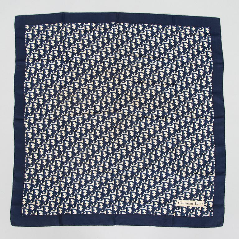 Christian Dior, two silk scarves.