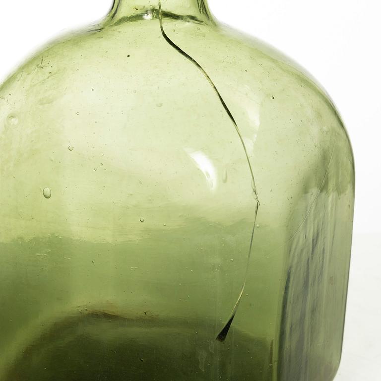 Bottles, 2 pcs, glass, 17th-18th century.