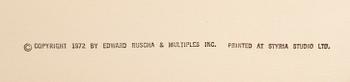 Ed Ruscha, "Pearl Dust Combination" from the series "Insects".