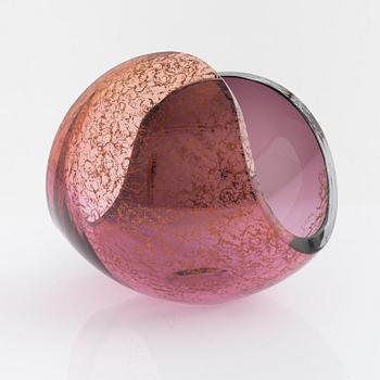 Lena Bergström, a glass sculpture, 'Mars' from the series 'Planets', Kosta Boda, Sweden.