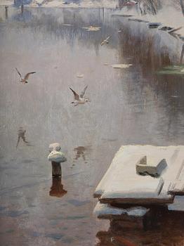 Peder Mork Mönsted, "Fra bredden av Östervikan, Leksand".