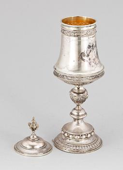 POKAL med LOCK, silver, Möllenborg, Stockholm, 1908.