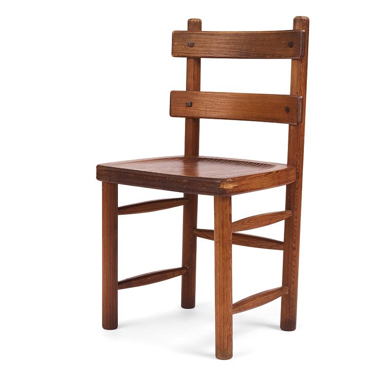 Axel Einar Hjorth, a stained pine 'Sandhamn' chair, Nordiska Kompaniet, Sweden 1931.