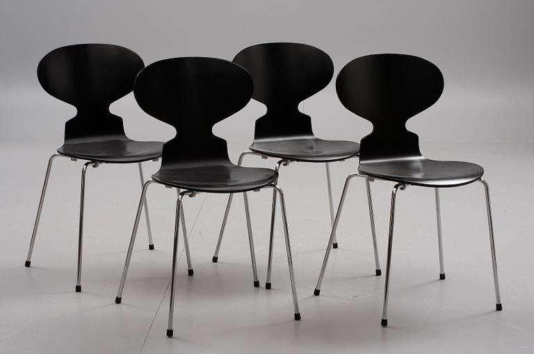 STOLAR, 4 st, "Myran", design Arne Jacobsen, Danmark.