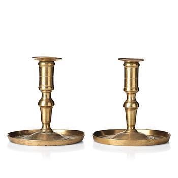 140. Two Gustavian late 18th century candlesticks, Kungl. Husgerådskammaren.