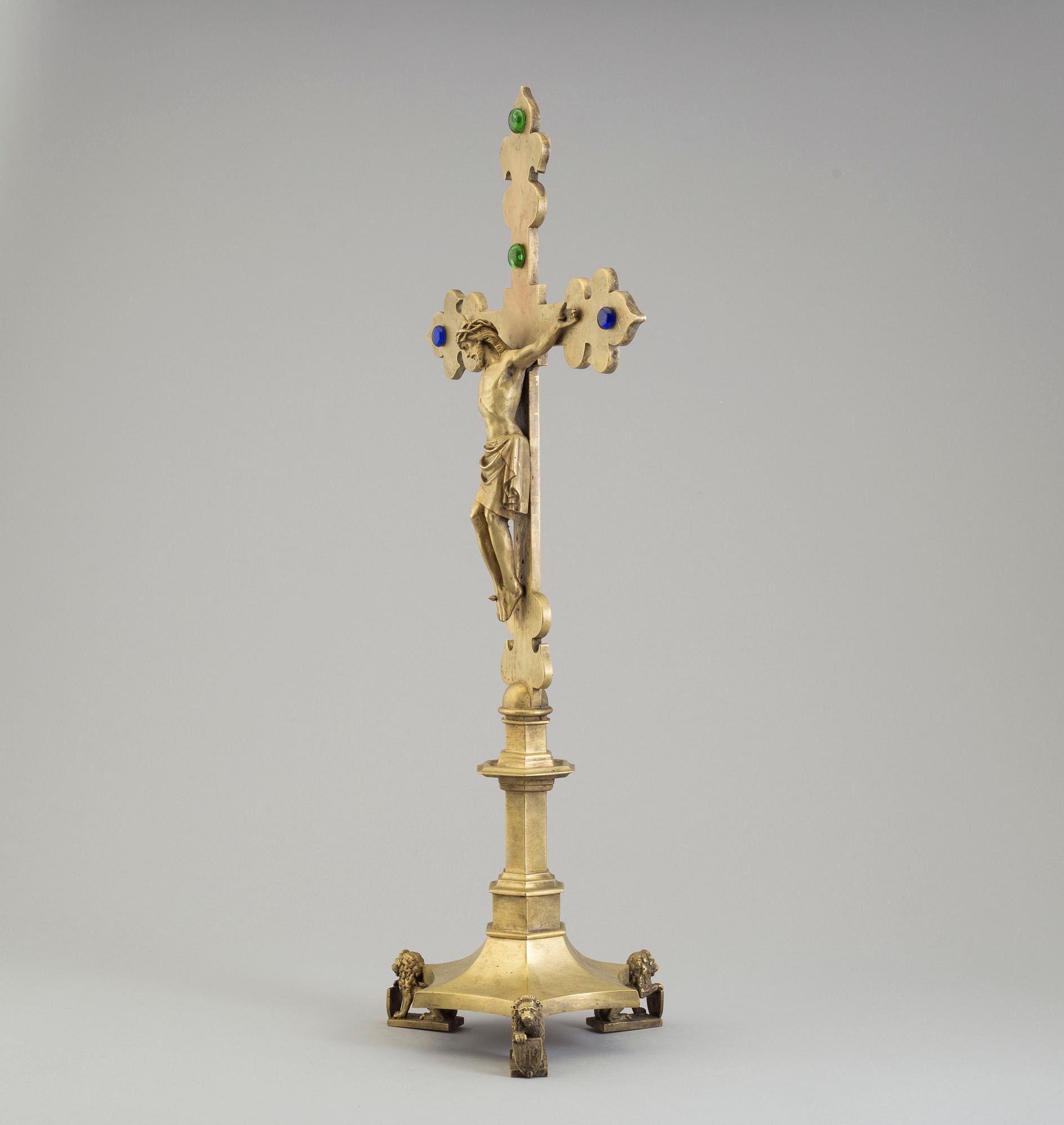 A first half of the 19th century bronze crucifix.