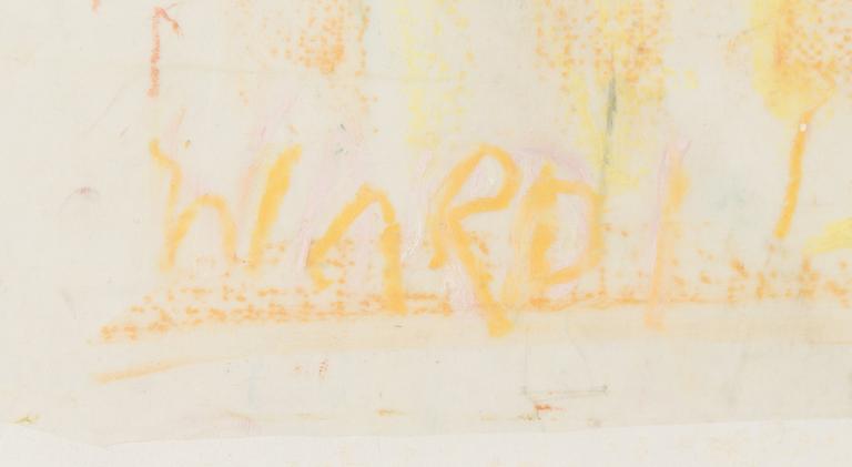 Rafael Wardi, pastel, signed.