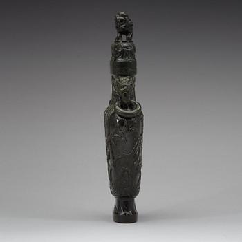 A Chinese carved stone vase, 20th Century.