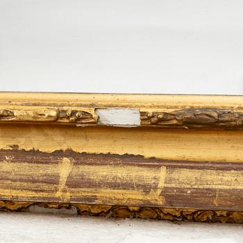 Mirror with console table, Rococo-revival, circa mid-19th century.