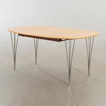 Bruno Mathsson, Matbord, "Superellips", 2 iläggsskivor, Fritz Hansen, Danmark.