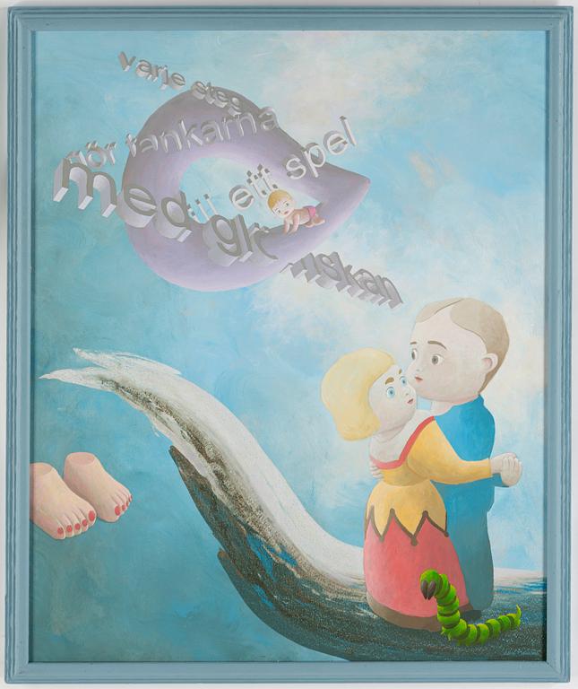 Jan Manker, oil on panel, signed.