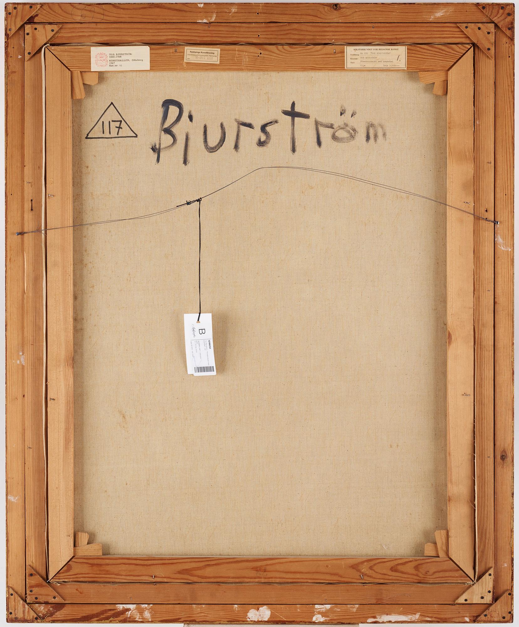Tor Bjurström, "Fönsterutsikt med krukväxt".