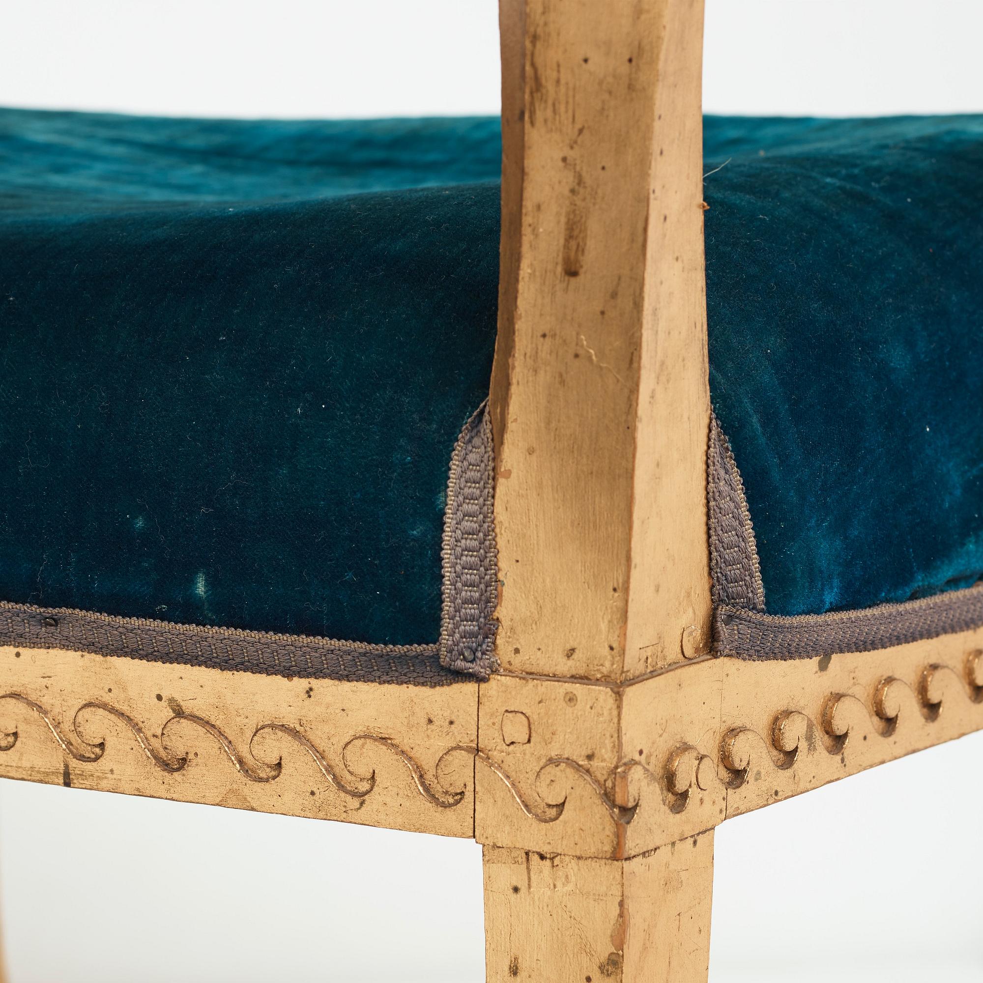 A pair of late Gustavian armchairs by Ephraim Ståhl (master in Stockholm 1794-1820).