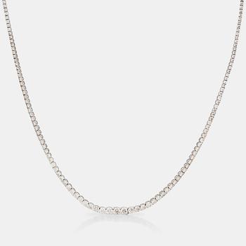 COLLIER med briljantslipade diamanter, 17.259 ct, enligt gravyr.