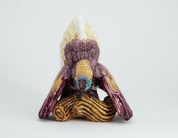 A Gunnar Nylund stoneware figure of a bird of paradise, Rörstrand.