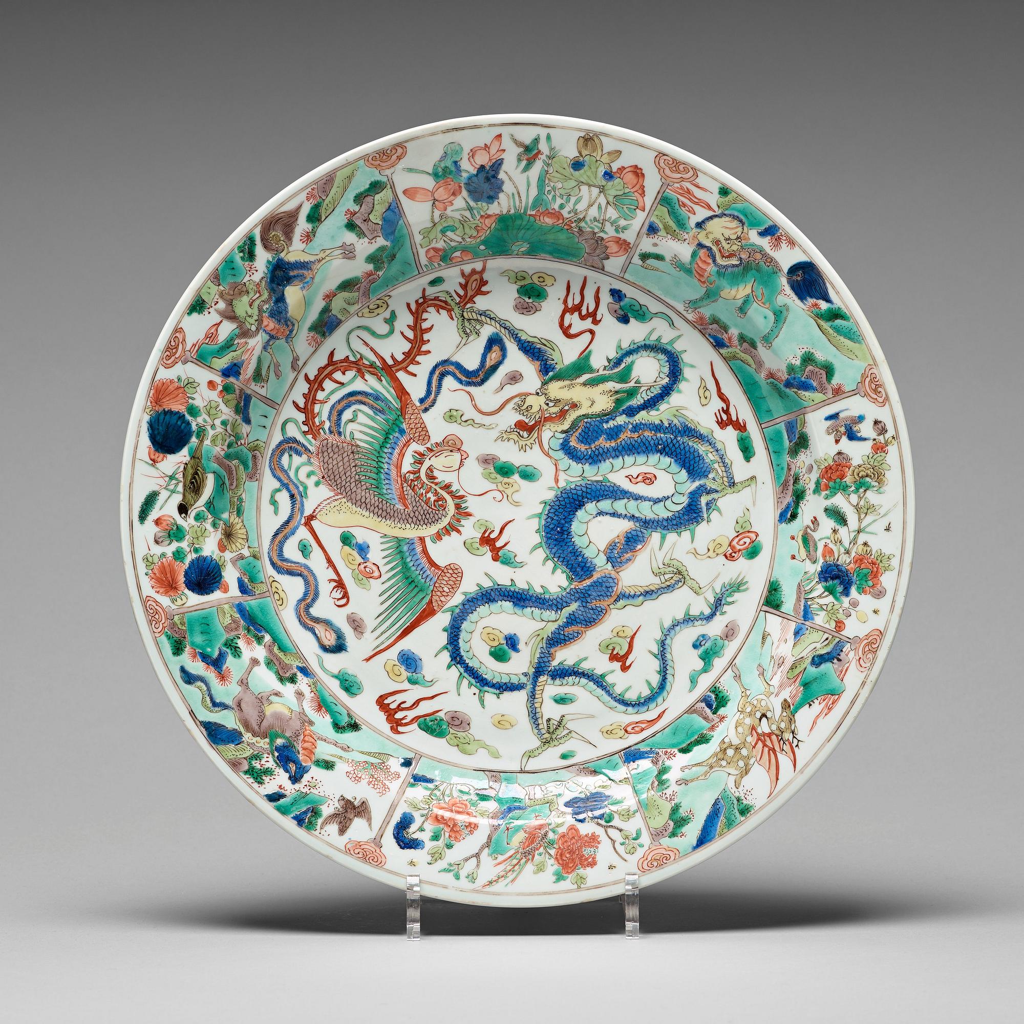 FAT, porslin. Qingdynastin, Kangxi (1662-1722).
