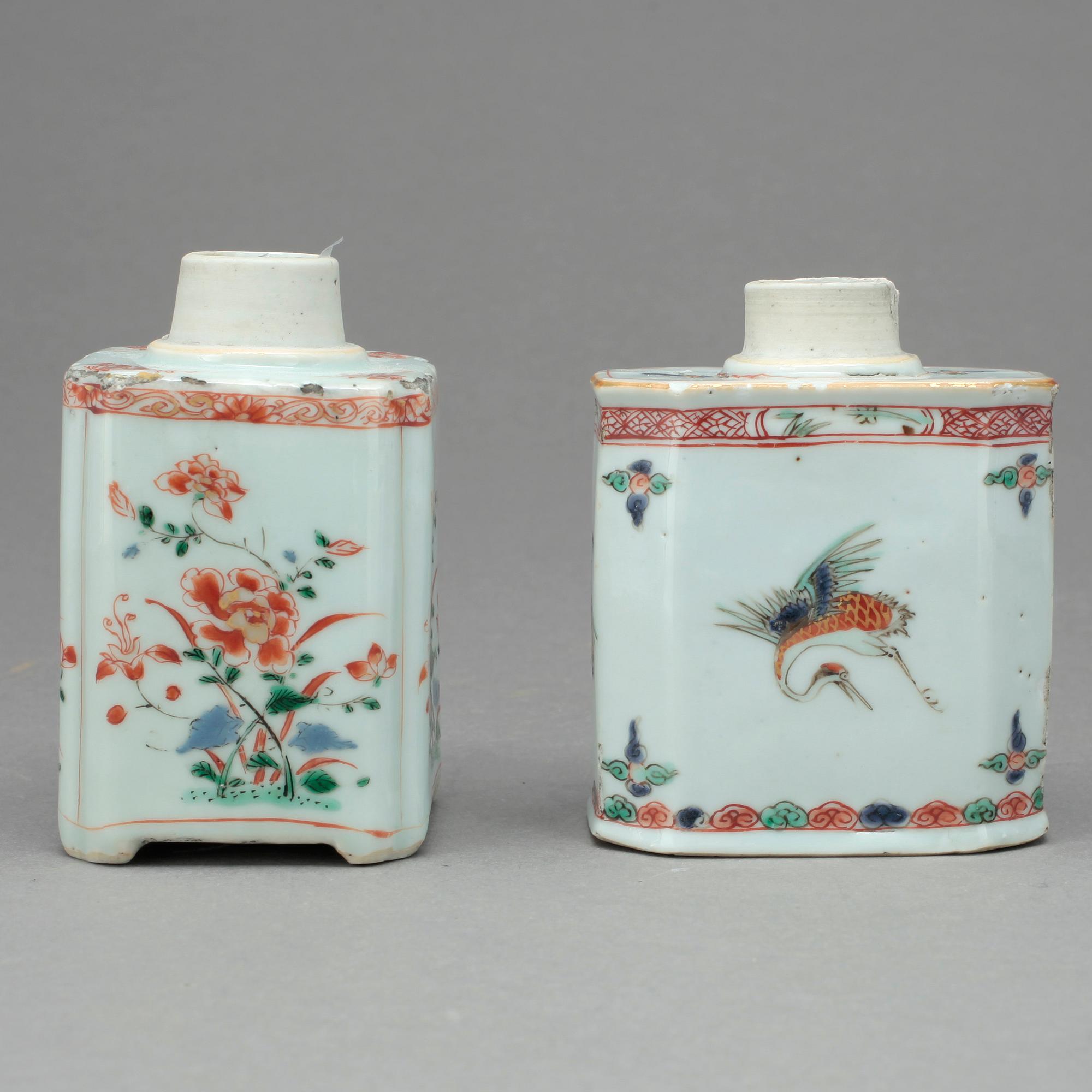 TEDOSOR, 2 st, porslin, Kangxi, Kina 1662-1722.