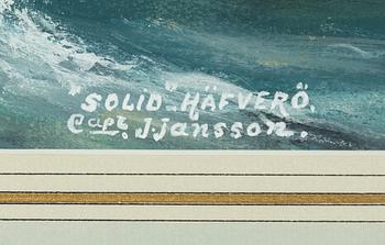 Gustaf Fredriksson, The three-masted barque "Solid" (Captain J. Jansson).