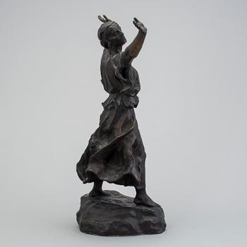 GERDA SPRINCHORN, skulptur, mörkpatinerad brons, signerad Gerda Sprinchorn. Gjutarstämpel Herman Bergman fud.