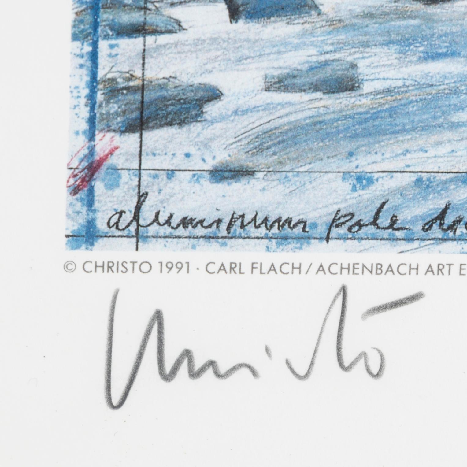 CHRISTO & JEANNE-CLAUDE, affisch  signerad, 1991.