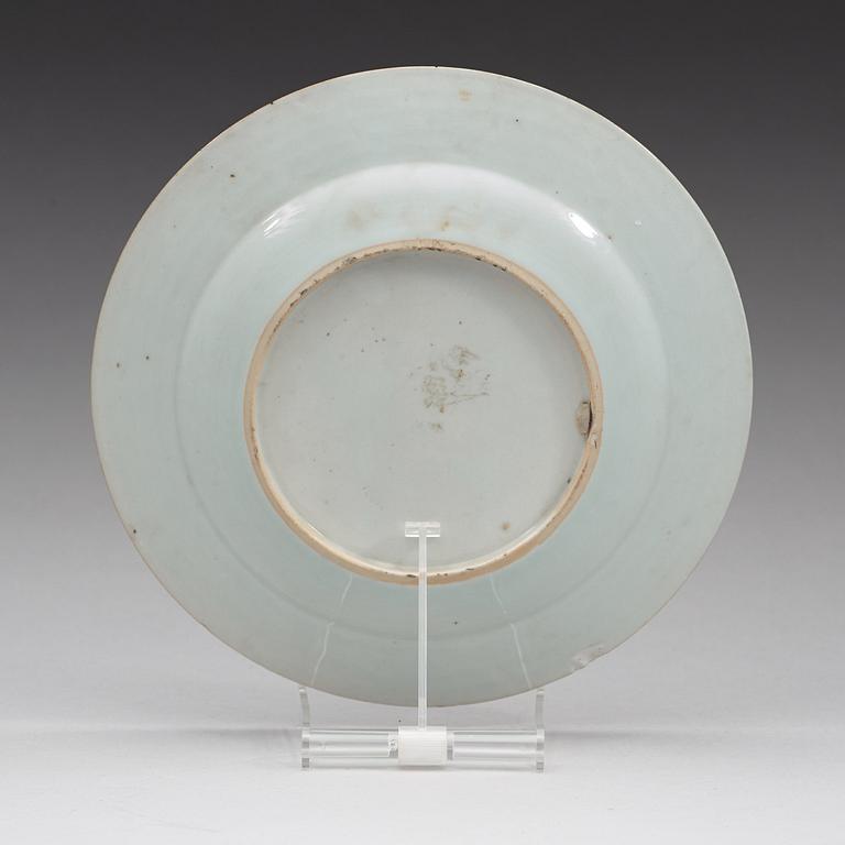 TALLRIK, kompaniporslin. Qingdynastin, Qianlong (1736-95).