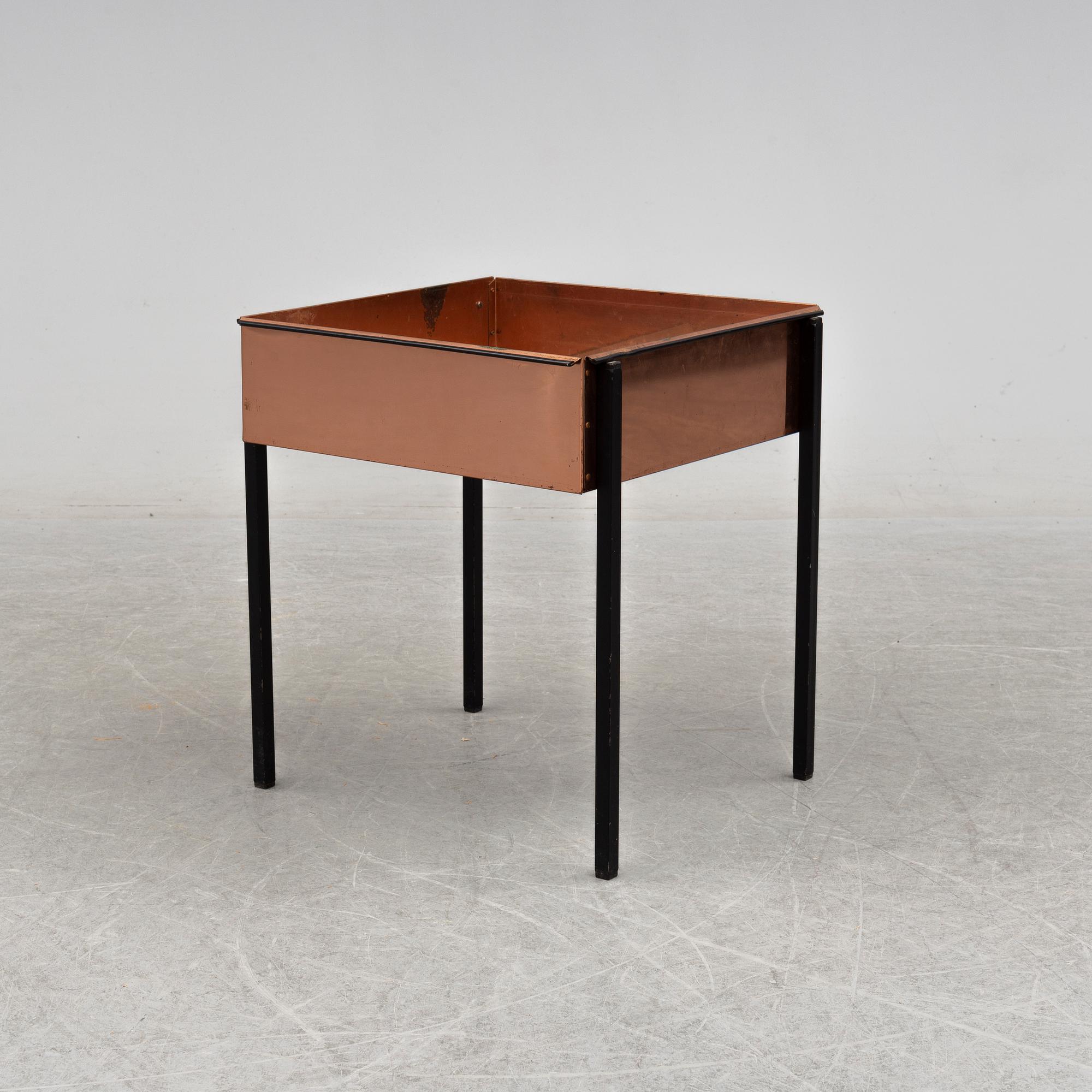 A second half of the 20th century copper flower table by Hans-Agne Jakobsson.
